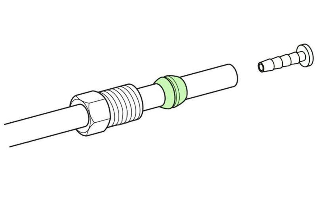 Shimano Universal Disc Brake Hose Olive - Single