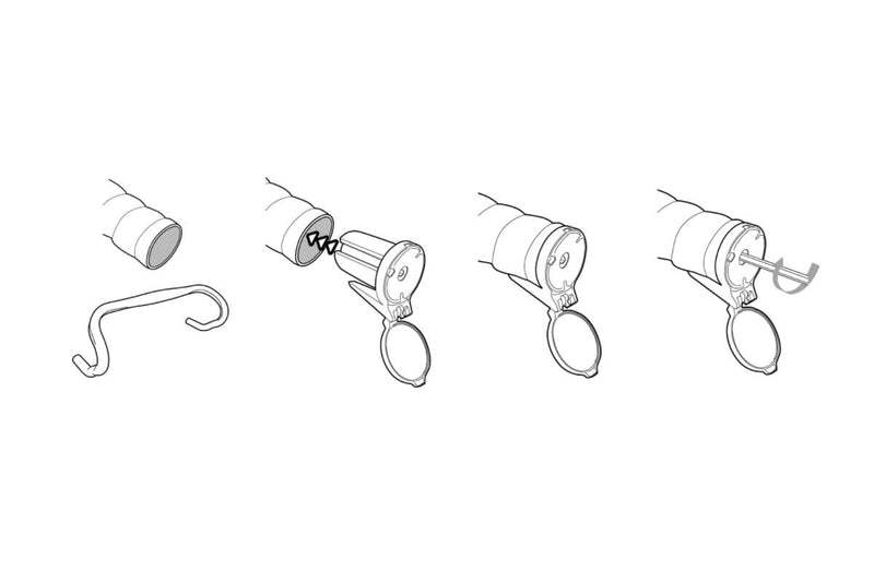 The Beam Corky Bar End 360-Degree Angle Control Mirror