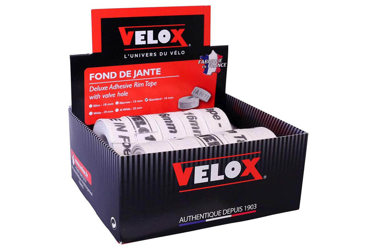 Velox Cloth Bicycle Rim Tape - 10 Pack, 17mm Width, Adhesive Cotton Tape For Wheels