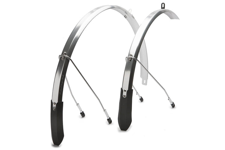 Portland Design Works Full Metal Fenders - City (45mm) 45MM / POLISHED SILVER/SILVER STAYS