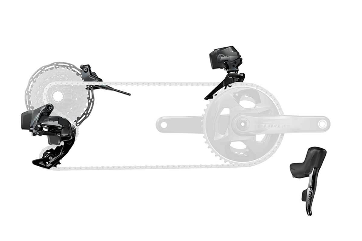今ならほぼ即納！ SRAM Force Gearset Disc Flatmount Speed 2x12 AXS E-TAP パーツ