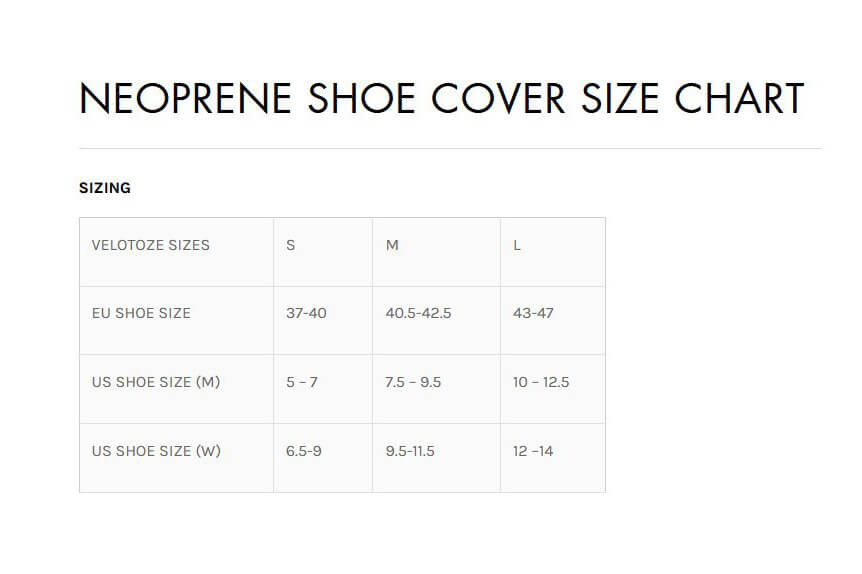 veloToze Neoprene Shoe Cover