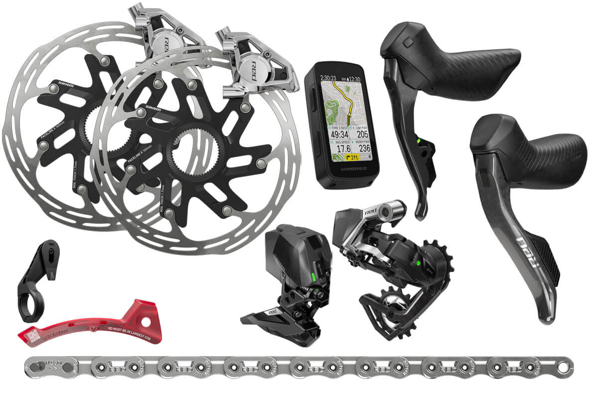 sram 12-fach rennrad SRAM RED eTap AXS 12-fach 2x E1 elektronische HRD-Gruppe – Condor Cycles