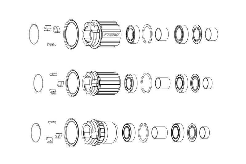 Campagnolo N3W Freehub Body Alu Reinforced - 33mm