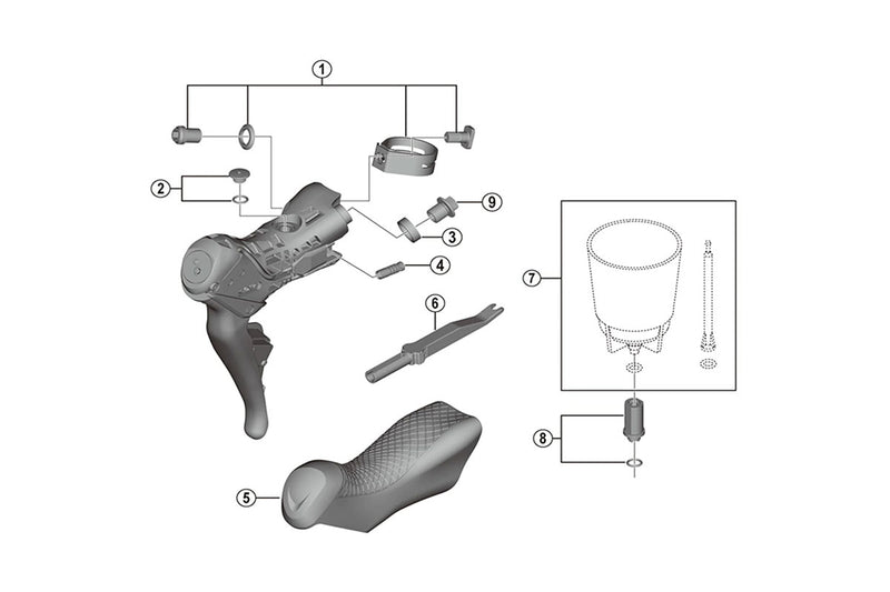 Shimano ST-R8070 Hoods Bracket Covers