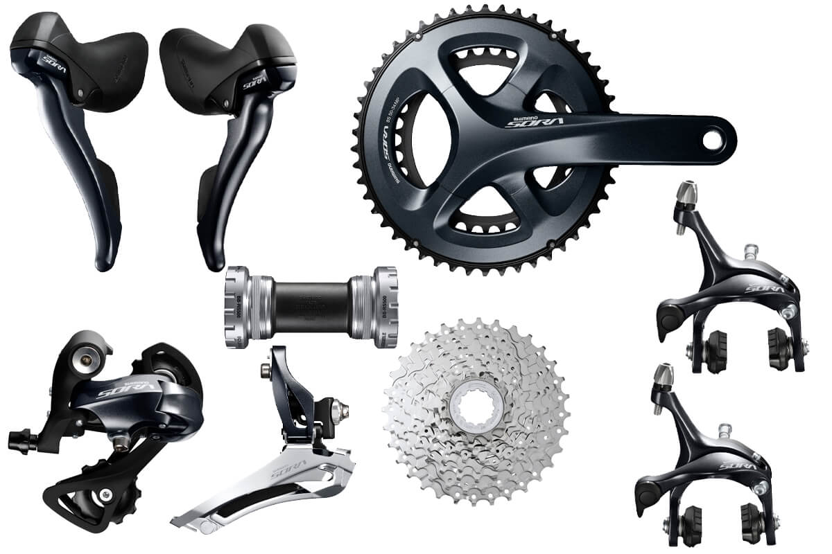 2016 cannondale quick carbon 2 gear set compatible Shimano Sora R3000 9-Speed Groupset – Condor Cycles