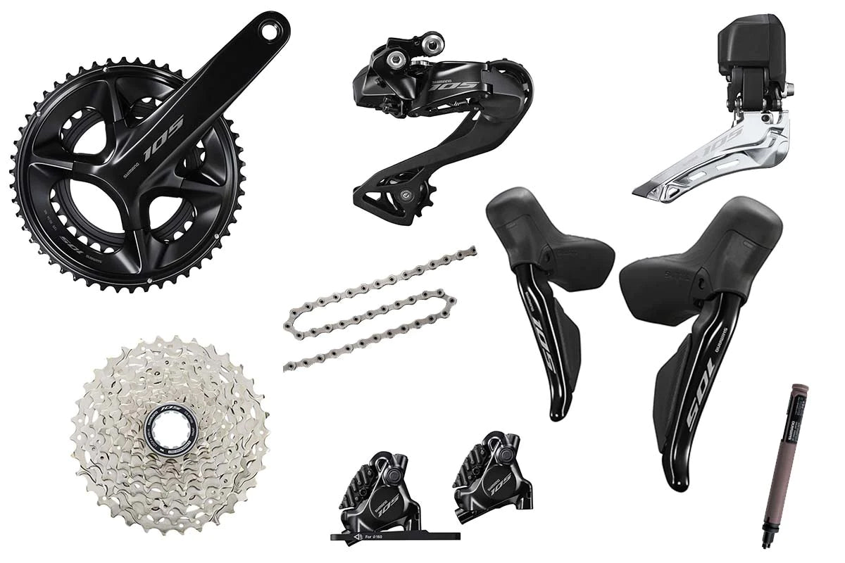 Shimano 105 R7170 Di2 12-Speed Disc Groupset – Condor Cycles