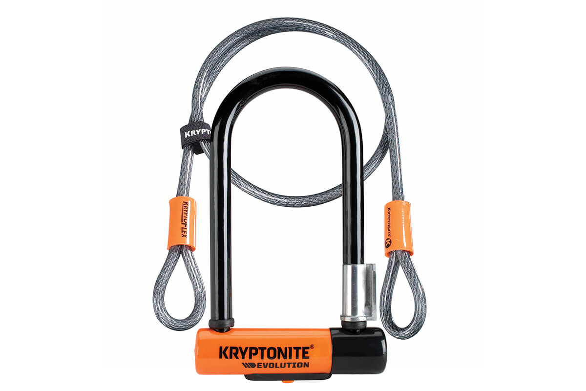 Kryptonite Evolution Mini-7 U-Lock with 4 Foot Cable and Flexframe Bracket